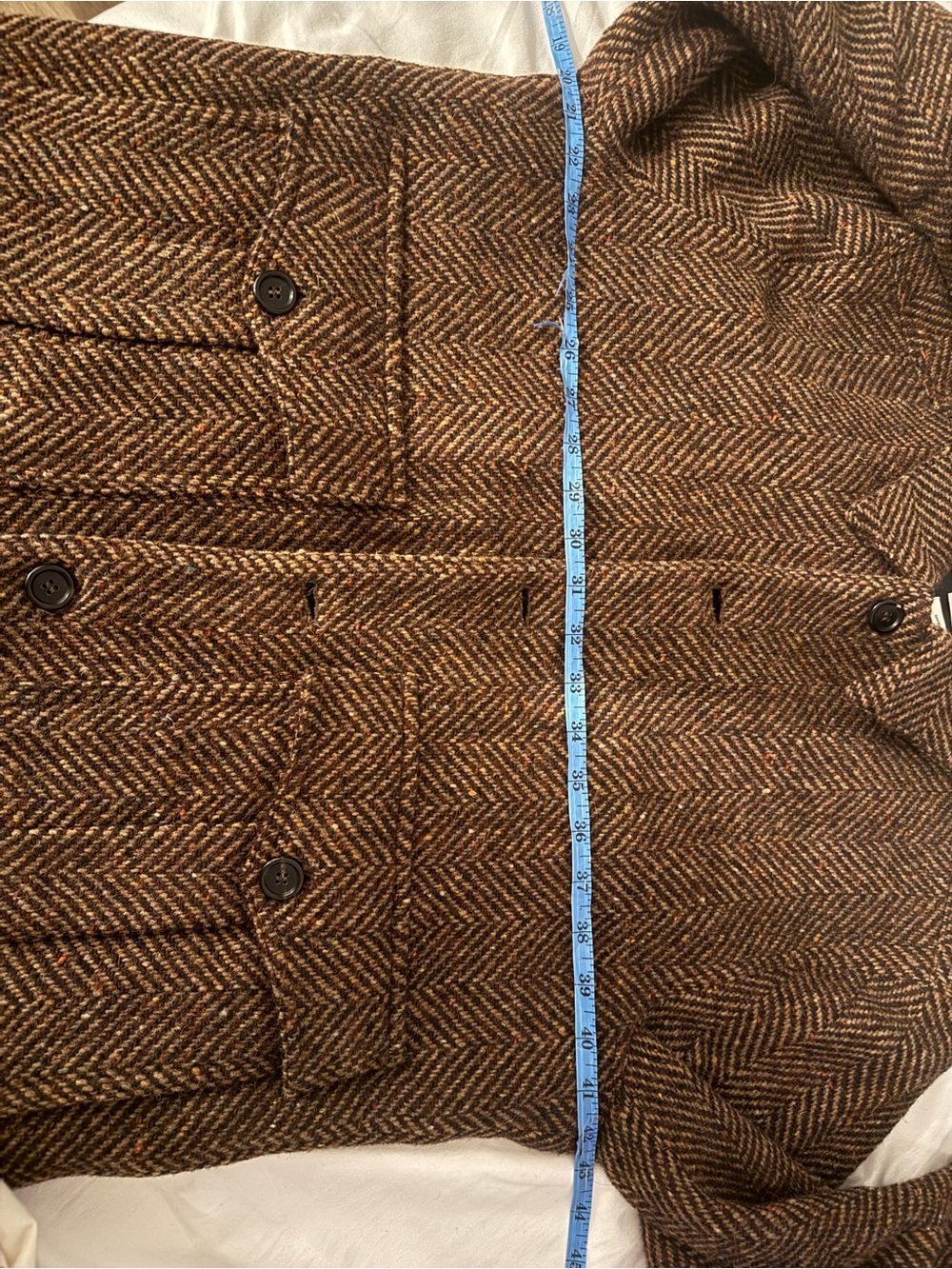 Billy Reid Dark Brown Herringbone Jacket Made in Italy - Picture 7 of 11